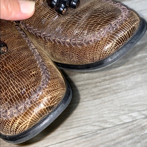 Stuart Weitzman Snakeprint Leather Loafers - Picture 8 of 15